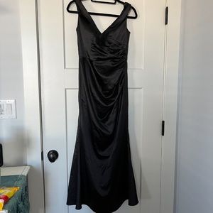 Galina Signature Satin Off-the-Shoulder Mermaid Bridesmaid Dress STYLE# GS290030